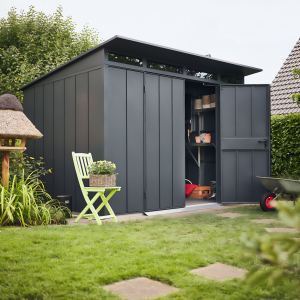 Hormann Berry Modern With Pent Roof - Premium Metal Shed