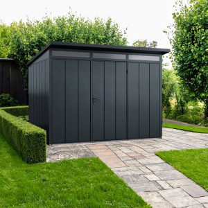 Hormann Berry Modern With Pent Roof - Premium Metal Shed