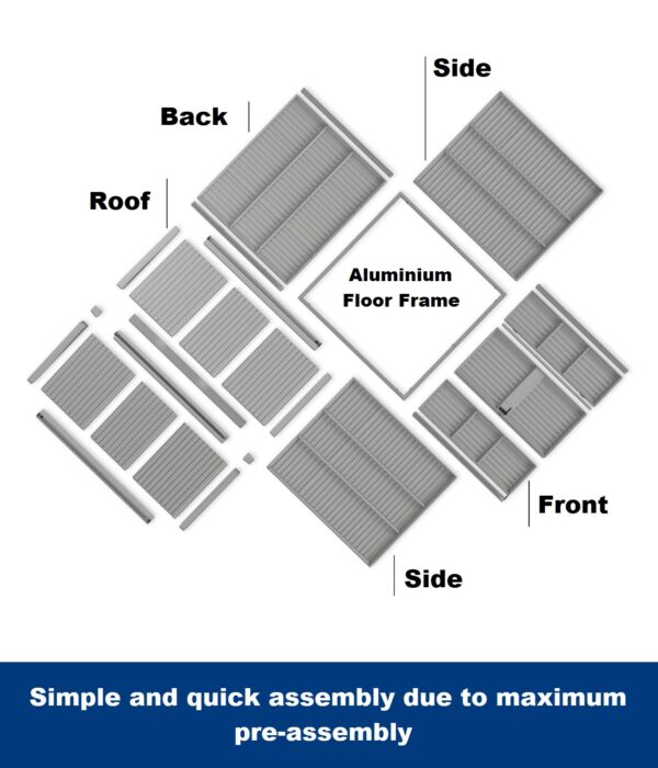 Hormann Berry Modern Style With Apex Roof - Premium Metal Shed - Image 8