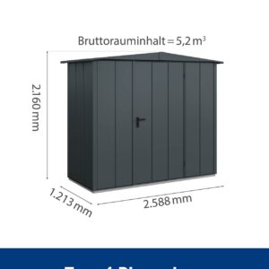 Hormann Berry Modern Style With Apex Roof - Premium Metal Shed - Image 9