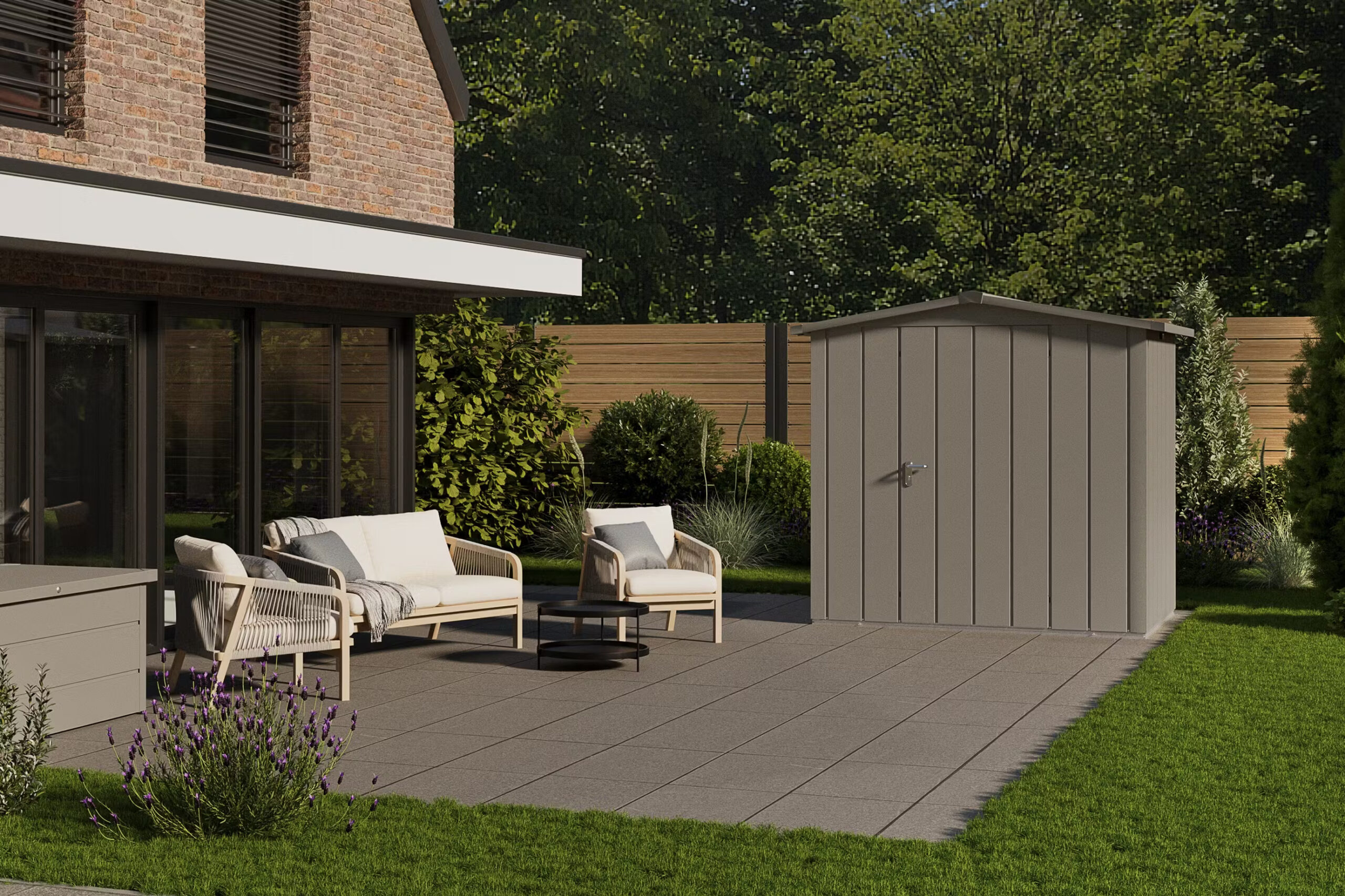 Hormann Juno Modern With Apex Roof - Premium Metal Shed - Image 4
