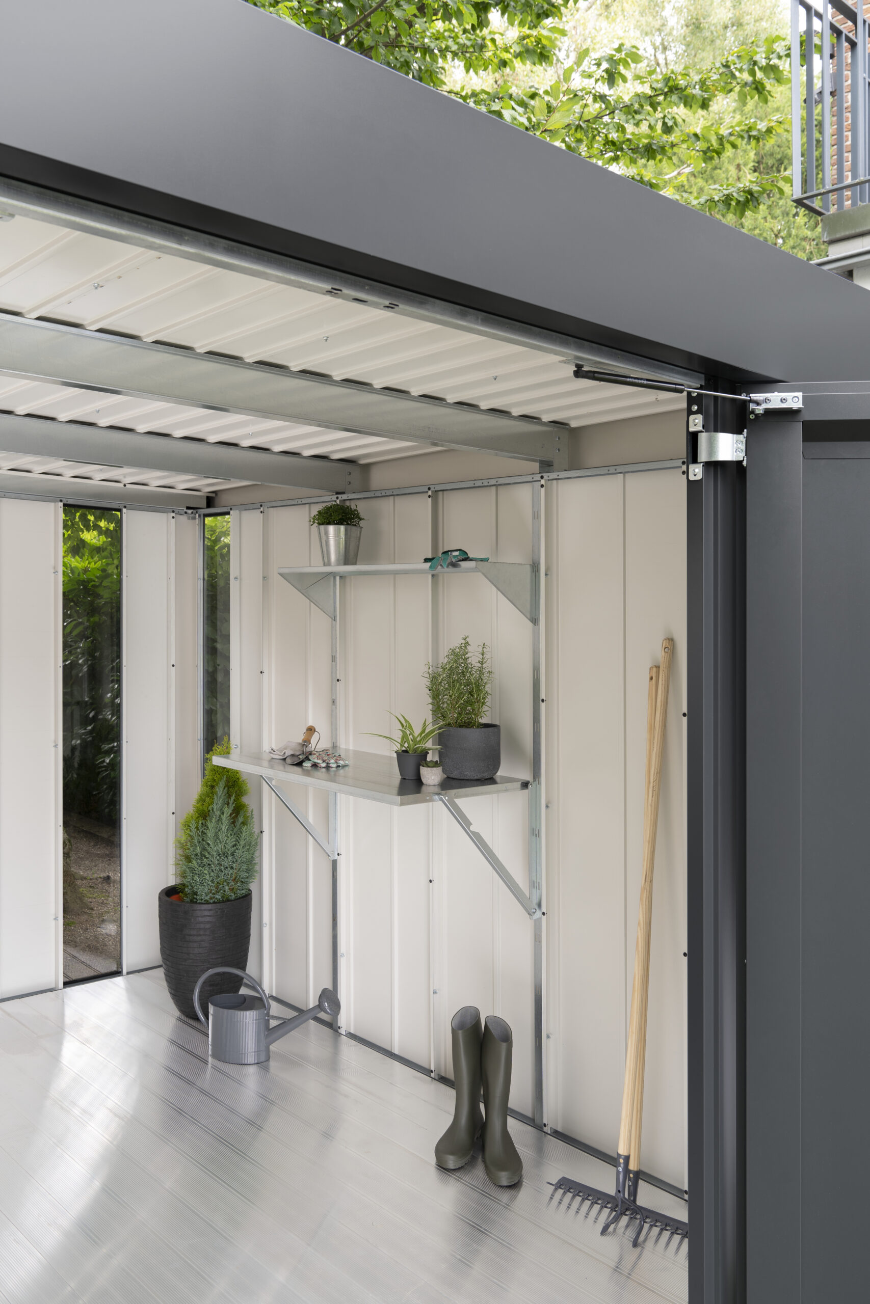 Hormann Juno Design With Pent Roof - Premium Metal Shed - Image 11
