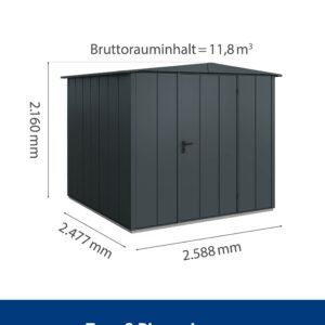 Hormann Berry Modern Style With Apex Roof - Premium Metal Shed - Image 10